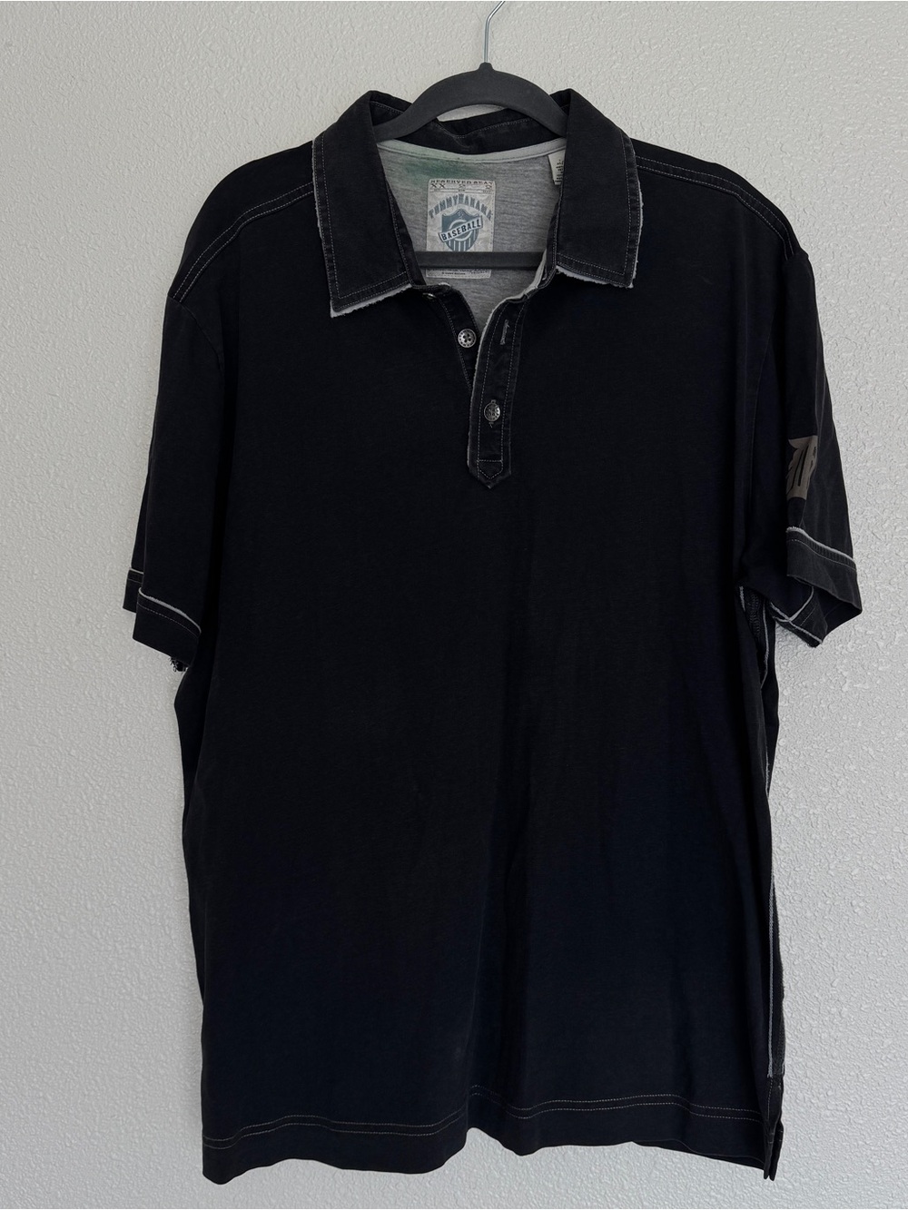 Tommy Bahama Size‎ XL Detroit Tigers Baseball Heavy Hitter Vintage Black Polo